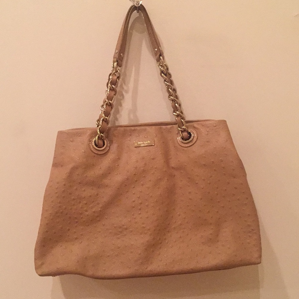 Kate spade beige textured habdbag